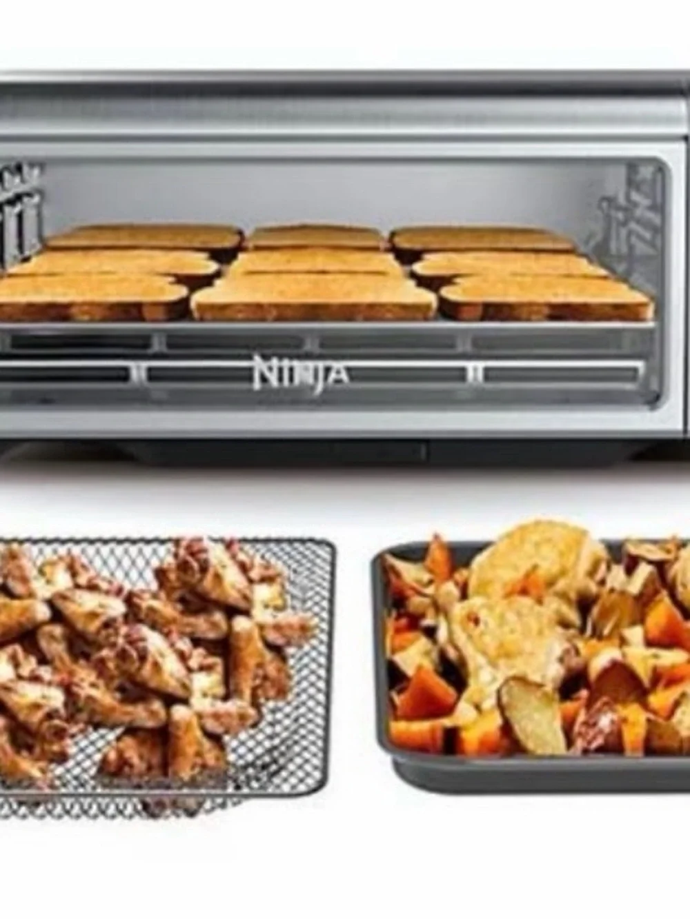 Ninja Flip 10-in-1 Toaster Oven & Air Fryer with Added Broil Rack never used